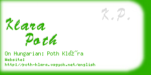 klara poth business card